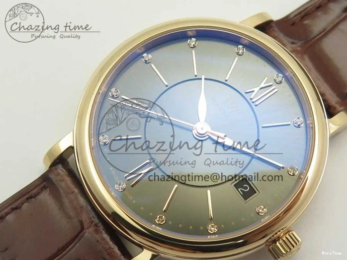 MIROTIME 0428 SportInspired Portofino IW458101 RG MK 1:1 Best Edition Gray Dial On Brown Leather Strap MIYOTA 7165